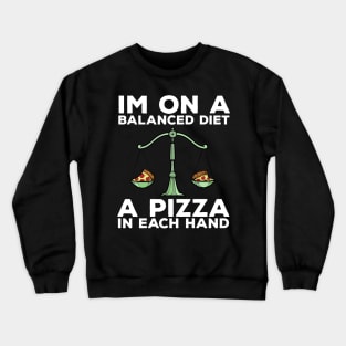 Funny Diet Pizza Meme Weightloss Gym Workout Fitness Gift Crewneck Sweatshirt